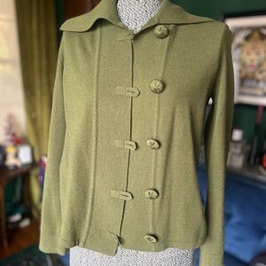 Doncaster Super Soft Olive wool cardigan